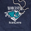 Worcester IceCats Hockey Hoodie Graphic Dark Blue
