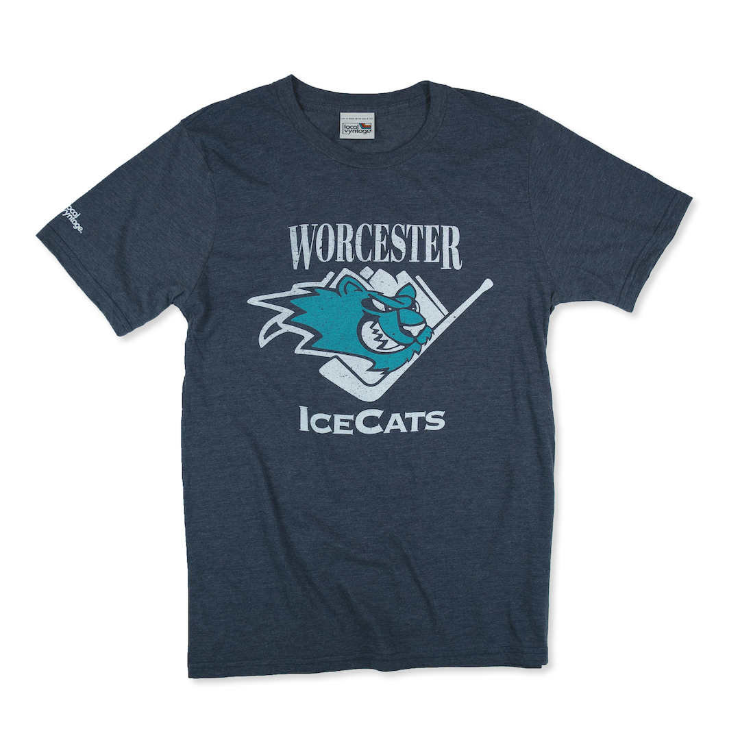 Worcester IceCats Massachusetts T-Shirt Front Dark Blue