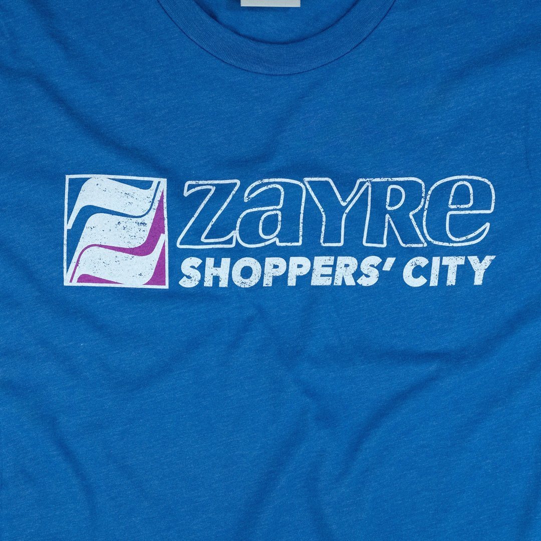 Zayre Shoppers' City T-Shirt Graphic Bright Blue